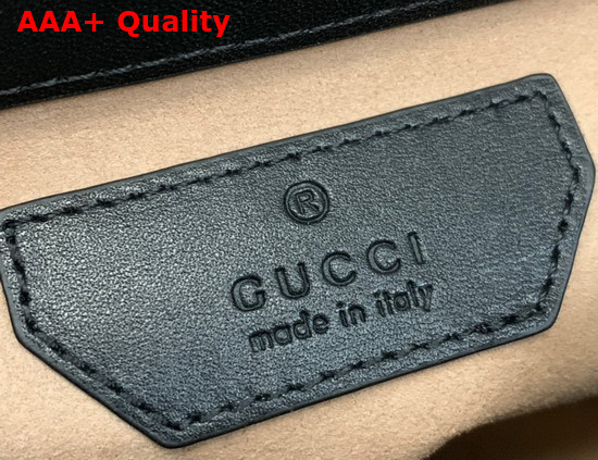 Gucci GG Marmont Mini Top Handle Bag in Black Matelasse Leather 583571 Replica