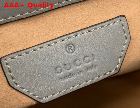 Gucci GG Marmont Mini Top Handle Bag in Grey Matelasse Leather 583571 Replica