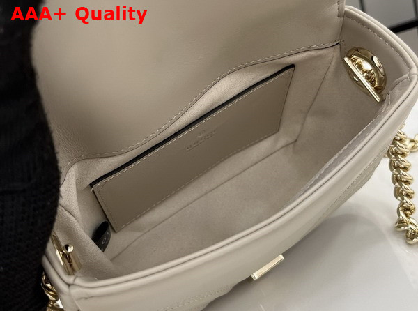 Gucci GG Marmont Mini Top Handle Bag in Light Grey Quilted Chevron Leather 811238 Replica