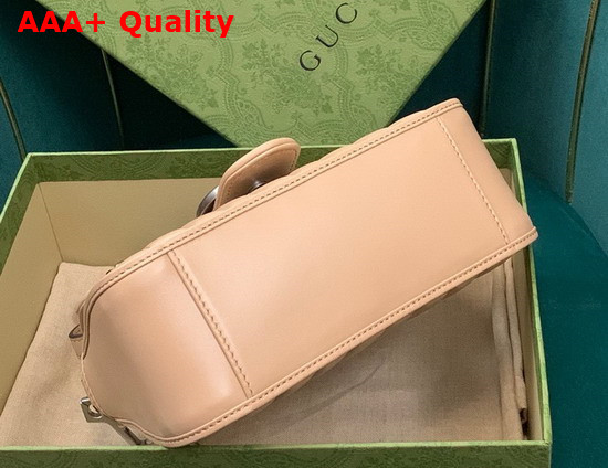 Gucci GG Marmont Mini Top Handle Bag in Rose Beige Matelasse Leather 583571 Replica