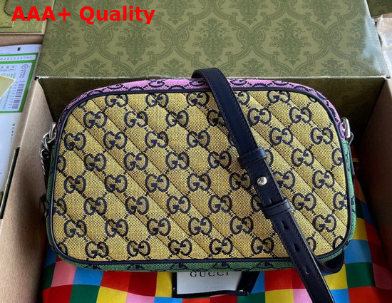 Gucci GG Marmont Multicolor Small Shoulder Bag Diagonal Matelasse GG Multicolor Canvas 447632 Replica