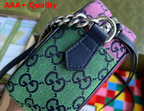 Gucci GG Marmont Multicolor Small Shoulder Bag Diagonal Matelasse GG Multicolor Canvas 447632 Replica