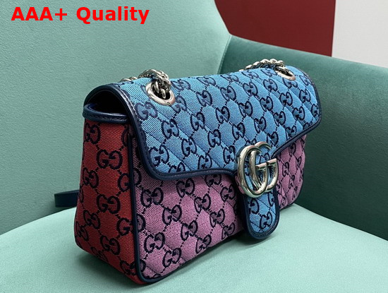 Gucci GG Marmont Multicolor Small Shoulder Bag Multicolor Canvas 443497 Replica