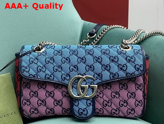 Gucci GG Marmont Multicolor Small Shoulder Bag Multicolor Canvas 443497 Replica