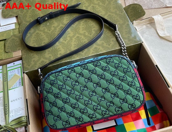 Gucci GG Marmont Multicolor Small Shoulder Bag Multicolor Canvas 447632 Replica