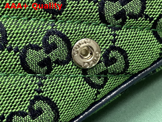 Gucci GG Marmont Multicolour Super Mini Bag Green and Blue Diagonal Matelasse GG Canvas 476433 Replica