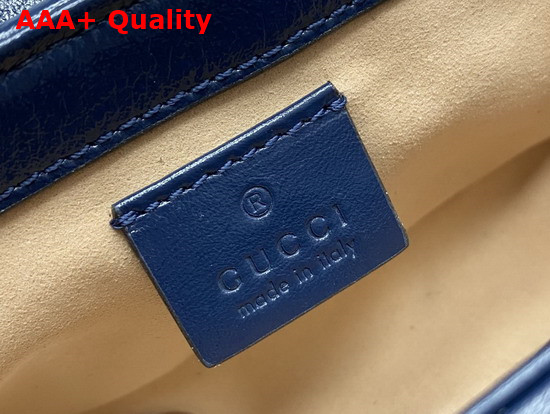 Gucci GG Marmont Multicolour Super Mini Bag Light Blue and Blue Diagonal Matelasse GG Canvas 476433 Replica