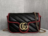 Gucci GG Marmont Nano Shoulder Bag Black Leather