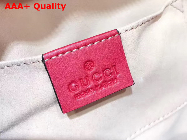 Gucci GG Marmont Quilted Leather Backpack in Red Chevron Leather Replica