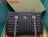 Gucci GG Marmont Small Matelasse Tote in Black Leather 681483 Replica