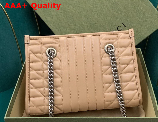 Gucci GG Marmont Small Matelasse Tote in Rose Beige Leather 681483 Replica