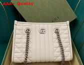 Gucci GG Marmont Small Matelasse Tote in White Leather 681483 Replica