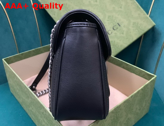 Gucci GG Marmont Small Shoulder Bag Black Leather 443497 Replica