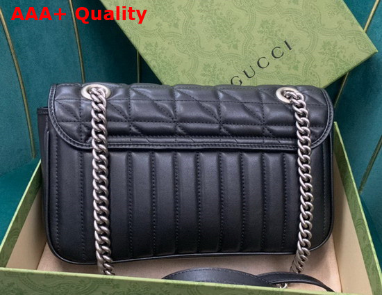 Gucci GG Marmont Small Shoulder Bag Black Leather 443497 Replica