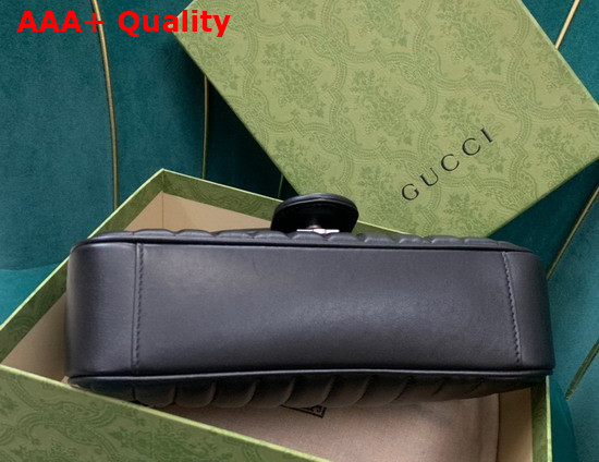 Gucci GG Marmont Small Shoulder Bag Black Leather 443497 Replica