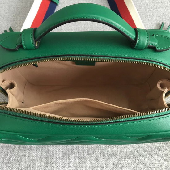 Gucci GG Marmont Small Shoulder Bag Emerald Green Leather