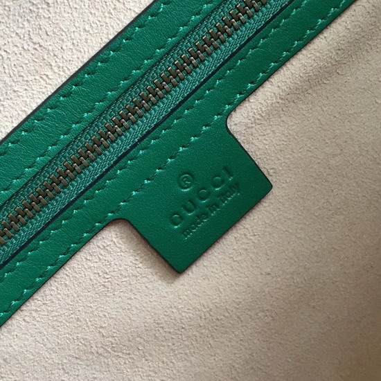 Gucci GG Marmont Small Shoulder Bag Emerald Green Leather