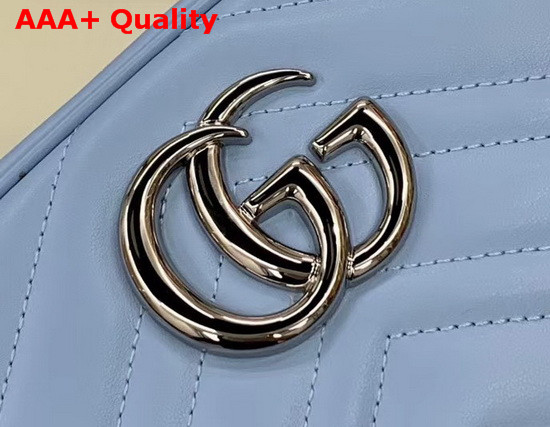 Gucci GG Marmont Small Shoulder Bag Pastel Blue Leather 447632 Replica