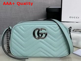 Gucci GG Marmont Small Shoulder Bag Pastel Green Leather 447632 Replica