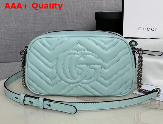 Gucci GG Marmont Small Shoulder Bag Pastel Green Leather 447632 Replica