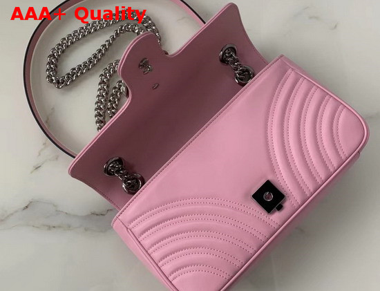 Gucci GG Marmont Small Shoulder Bag Pastel Pink Leather 443497 Replica