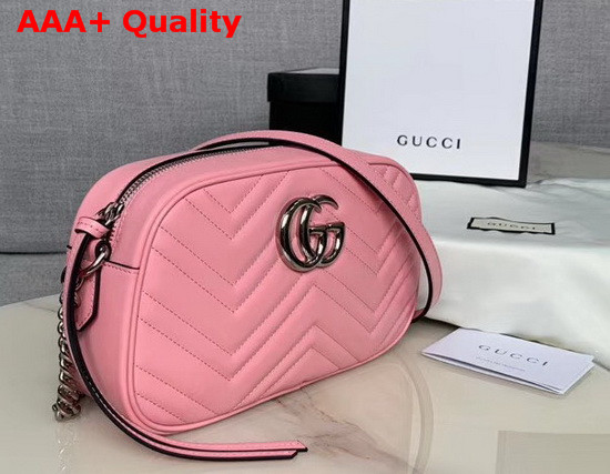 Gucci GG Marmont Small Shoulder Bag Pastel Pink Leather 447632 Replica