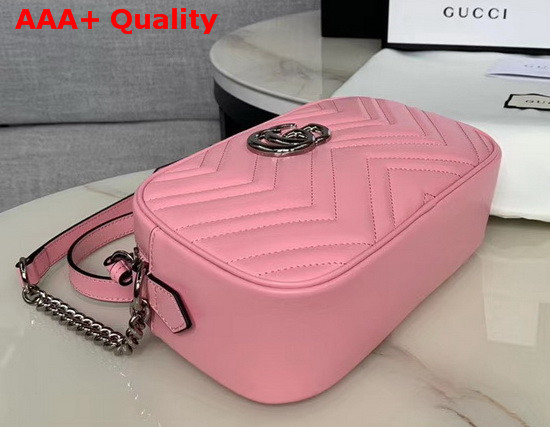 Gucci GG Marmont Small Shoulder Bag Pastel Pink Leather 447632 Replica