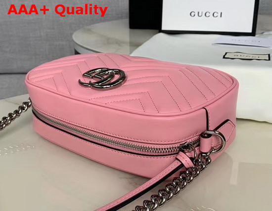 Gucci GG Marmont Small Shoulder Bag Pastel Pink Leather 447632 Replica