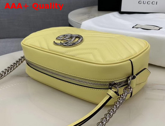 Gucci GG Marmont Small Shoulder Bag Pastel Yellow Leather 447632 Replica