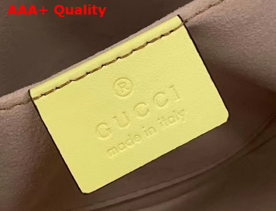 Gucci GG Marmont Small Shoulder Bag Pastel Yellow Leather 447632 Replica