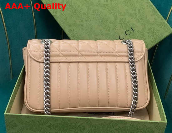 Gucci GG Marmont Small Shoulder Bag Rose Beige Leather 443497 Replica