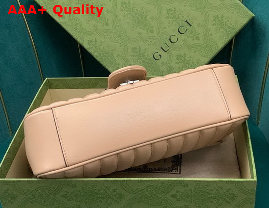 Gucci GG Marmont Small Shoulder Bag Rose Beige Leather 443497 Replica