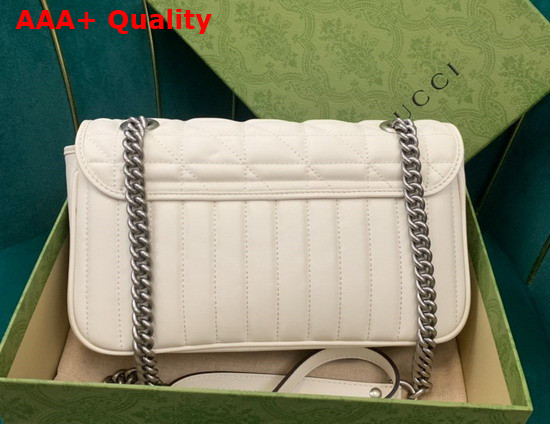 Gucci GG Marmont Small Shoulder Bag White Leather 443497 Replica