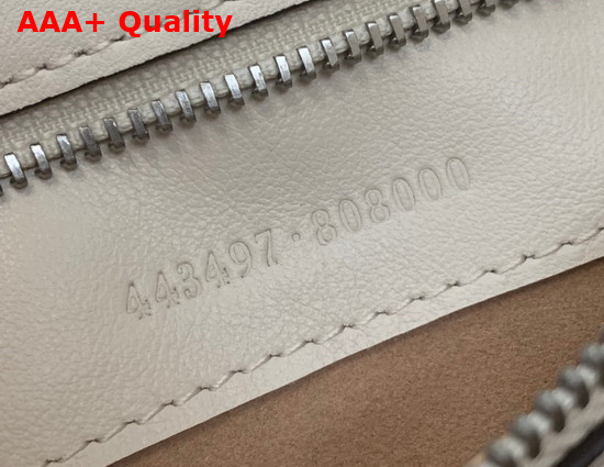 Gucci GG Marmont Small Shoulder Bag White Leather 443497 Replica