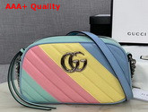 Gucci GG Marmont Small Shoulder Bag in Multicolored Pastel Leather 447632 Replica