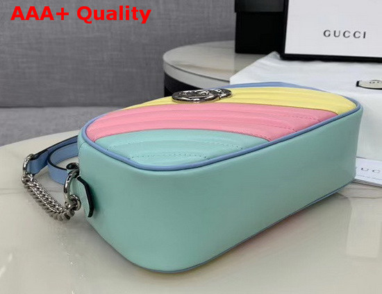 Gucci GG Marmont Small Shoulder Bag in Multicolored Pastel Leather 447632 Replica