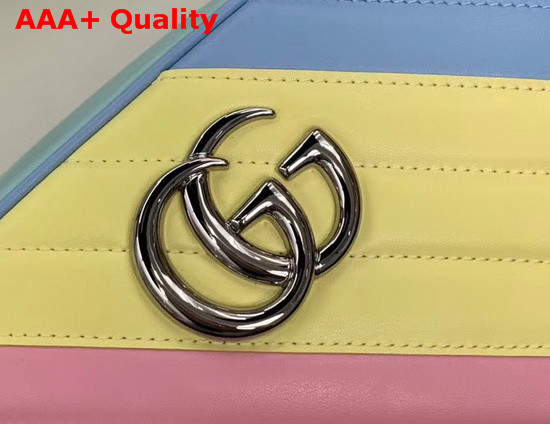 Gucci GG Marmont Small Shoulder Bag in Multicolored Pastel Leather 447632 Replica