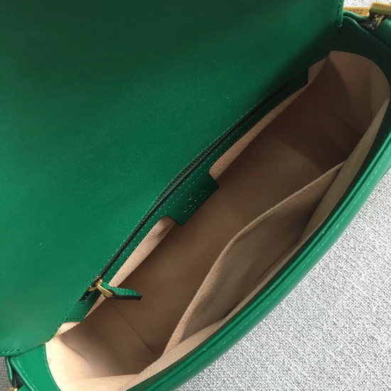 Gucci GG Marmont Small Top Handle Bag Emerald Green Leather