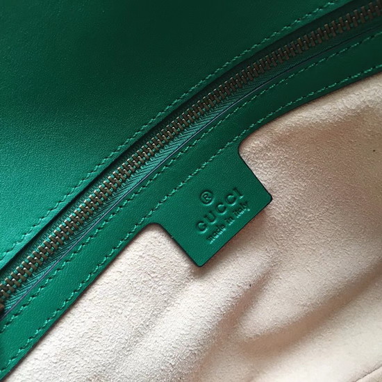 Gucci GG Marmont Small Top Handle Bag Emerald Green Leather