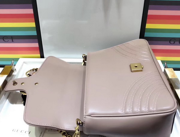 Gucci GG Marmont Small Top Handle Bag in Light Pink Leather