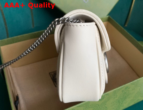 Gucci GG Marmont Super Mini Bag in White Matelasse Leather 476433 Replica