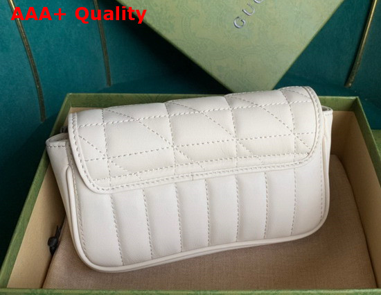 Gucci GG Marmont Super Mini Bag in White Matelasse Leather 476433 Replica