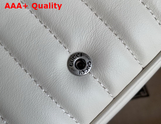 Gucci GG Marmont Super Mini Bag in White Matelasse Leather 476433 Replica