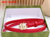 Gucci GG Marmont Thin Belt in Red Leather 793124 Replica