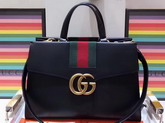 Gucci GG Marmont Tote in Black Calfskin 476470