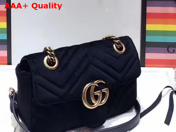 Gucci GG Marmont Velvet Mini Bag Black Velvet Replica