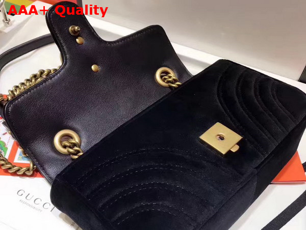 Gucci GG Marmont Velvet Mini Bag Black Velvet Replica