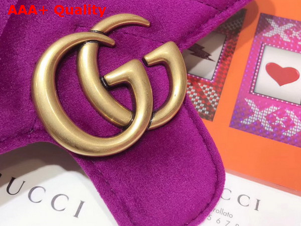 Gucci GG Marmont Velvet Mini Bag Bordeaux Velvet Replica