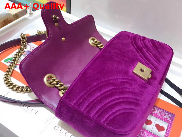 Gucci GG Marmont Velvet Mini Bag Bordeaux Velvet Replica