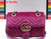 Gucci GG Marmont Velvet Mini Bag Pink Velvet Replica